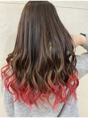 デザインカラー/レイヤーカット/ウェットヘア/夏のヘアアレンジ
