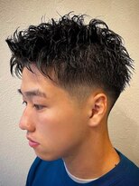 ビンゴ(BINGO)&nbsp;ba602ニュアンスカラーモテ髪束感バーバー刈り上げアップバンク