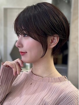 ロンドシエル 横浜(Lond ciel) 前髪×韓国丸みショート×アッシュブラウン【横浜王道ショート】