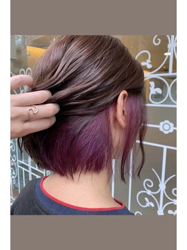 シエル バイ ケンジ 登戸 生田(CIEL by KENJE) 《RIKKA》ミニボブ　インナーカラー