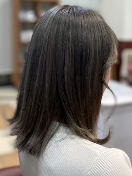 ヘアークリアー せんげん台 おしゃれ大人の切りっぱなしボブスタイル マットアッシュカラー
