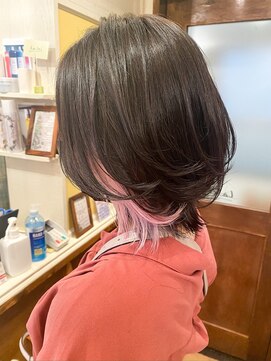 ラレイ ハラジュク(Lalei harajuku) 【ささき】レイヤーカット/インナーカラー/イヤリングカラー