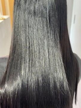 ヨーク(YOKE) 【YOKE】暗髪アッシュグレージュ艶髪質改善縮毛矯正ぱっつん前髪