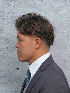 メンズオンリーサロン 創 立川 ビジネス×ツーブロック×パーマ×フェード