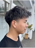 刈り上げアップバングツイストスパイラル♪