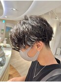 波巻きニュアンスツイストスパイラルパーママッシュツーブロック