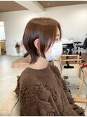 くびれショートウルフ前髪なし小顔レイヤー20代30代40代