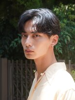 センターパートニュアンスパーマワンカールパーマコンマヘア韓国