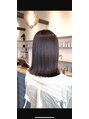 リエットヘアー 杢左店(Lie-et. hair)&nbsp;切りっぱなし　ミディアム/ストレート/チャコールブラウン