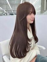 フォンズ(FONS)&nbsp;透明感グレージュカラー/ロングレイヤー/ワンカール/韓国ヘア