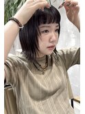 ぱっつんバング × フェイスレイヤー♪