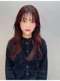 ワインレッド  カシスレッド  透明感カラー