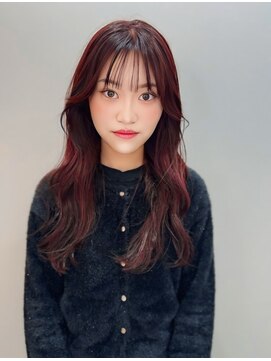 ファミーユプラス(famiiyu+) ワインレッド  カシスレッド  透明感カラー