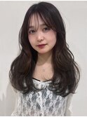 美髪レイヤーカット/顔まわりレイヤー/くびれミディアムレイヤー
