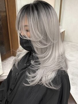 ネハス(nehus.) ハイライト/バレイヤージュレイヤーカット/ウルフカット