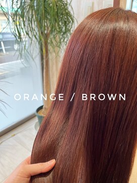 ヘアメイク アリエス 岩切店(HAIR MAKE aries) 肌馴染み抜群！オレンジブラウン