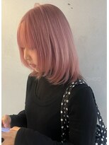 ナループロア ルームー(Nalu pu loa ROOMOO)&nbsp;ブリーチ2回でできるピンクカラー/ハイトーンカラー/韓国ヘア