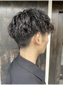刈り上げセンターパート/波巻きツイストスパイラル/ひたちなか