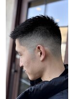 バーバーショップテト(barber shop tete)&nbsp;黒髪ベリーショートフェードスタイル