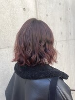 クラッチ 梅田茶屋町店(CLUTCH)&nbsp;ブリーチ毛にもふんわり可愛いコテ巻き風ボブパーマ♪
