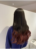 裾カラー，レッド，ツヤカラー【草加】