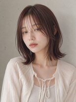 シエル 大名店(CIEL)&nbsp;レッドブラウン×くびれレイヤーミディアム