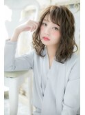高崎★抜け感♪くせ毛風カールでとろみセミディb