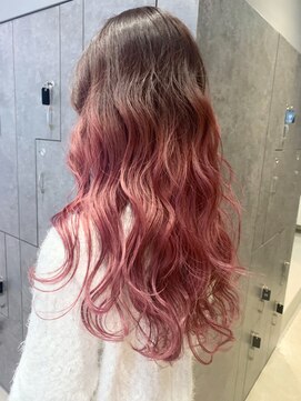 アルバム 銀座(ALBUM GINZA) レッドグラデーション_毛先パーマことりベージュ_ba269282