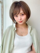 【AFLOAT 晃輔】20代30代大人可愛いひし形ショートボブ 髪質改善