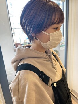 メルト 吉祥寺(melt) 20代30代 大人小顔耳かけマッシュショート 透明感カラーベージュ