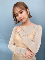 ユーフォリア 青山(Euphoria)&nbsp;【Euphoria】まろベージュの切りっぱなしボブ　担当神野