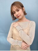 【Euphoria】まろベージュの切りっぱなしボブ 担当神野