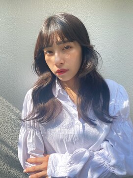 ラボヌール ヘアーウル 春日部西口店(La Bonheur hair heureux) 暗髪でも可愛い韓国風レイヤー/流れるレイヤー