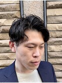 サイドダウンスパイラルパーマ/ビジネスツーブロック<理容室>