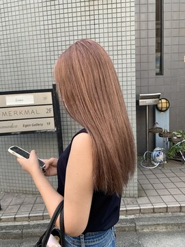 ロイジー(roijir) 表参道roijir ロングハイトーン×ピンクベージュ