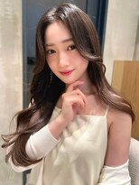 ロンドシェリ 仙台(Lond Cheri)&nbsp;斜めバング×レイヤーロング×グレーベージュブリーチなし[仙台]