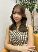 韓国ヘア/くびれヘア/顔まわりカット/前髪あり/