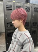 【GEEKS渋谷】シースルーマッシュウルフ/2way/韓国風ヘア/ピンク