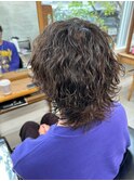 メンズカットパーマ襟足スパイラル人気スタイル