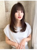 前髪/顔周りレイヤーで作る韓国ヘア