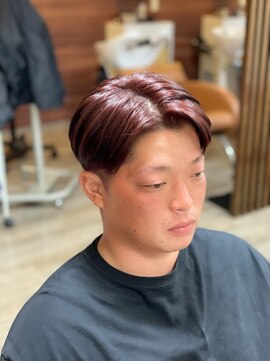 ユニ(uni) レッドブラウンショートセンターパート