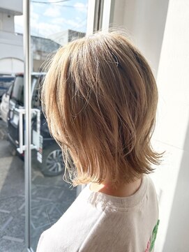 ヘアー ラボ(hair labo) シアーベージュ レイヤー外ハネボブ