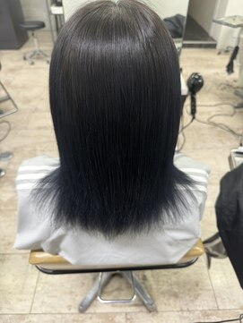 アジールヘア 所沢プロペ通り店(agir hair) ブルーブラックネビージュ黒髪ケアブリーチ小顔ワンレン所沢韓国