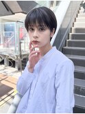 NUDE黒髪前髪ありショート大人ショートボブ マッシュショート