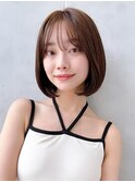 20代30代40代大人ナチュラルショートボブ前髪あり丸みショート