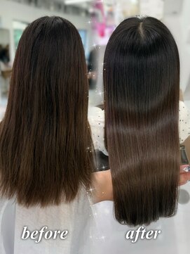 ハピネス 梅田茶屋町店(HAPPINESS) 韓国風/レイヤーカット/顔周り/顔まわり/髪質改善/ベージュ