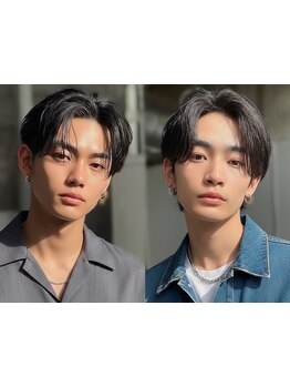 自然体ながら色気のある韓国風センターパート！髪質を見極めた似合わせメンズカットで高再現性◎[新宿]