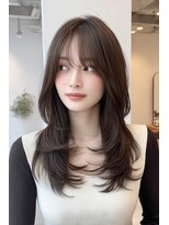 ノイエ 原宿 北参道(NoIE) バタフライカットハッシュカットマレットヘアチェリーレッド