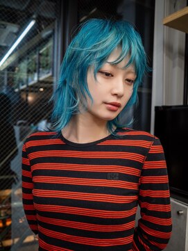 ギークス(GEEKS) 【GEEKS渋谷】シャギーカット/ミディアムレイヤー/ウルフ/派手髪