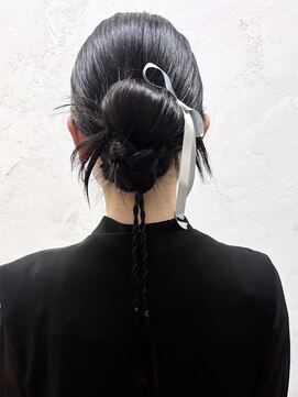 シュリット(schritt) リボンアレンジ  ＊＊ Luna  渋谷宮益坂ヘアセット schritt ＊＊